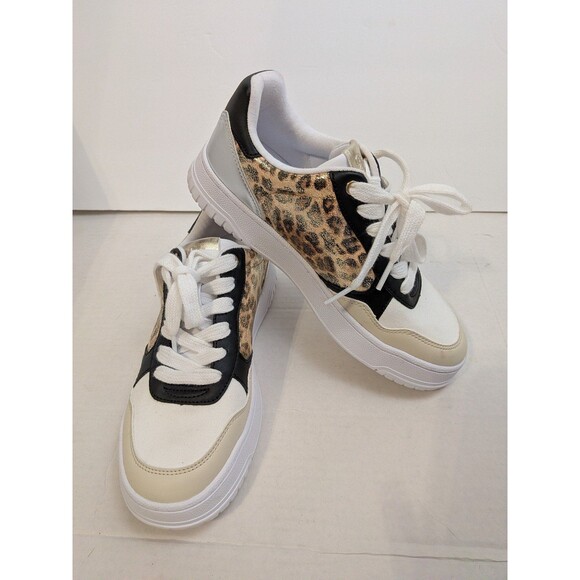 Nine West Shoes - Nine West Nenya Sneakers Women’s Size 7M Ivory Taupe Multi Casual Lace-Up Shoes